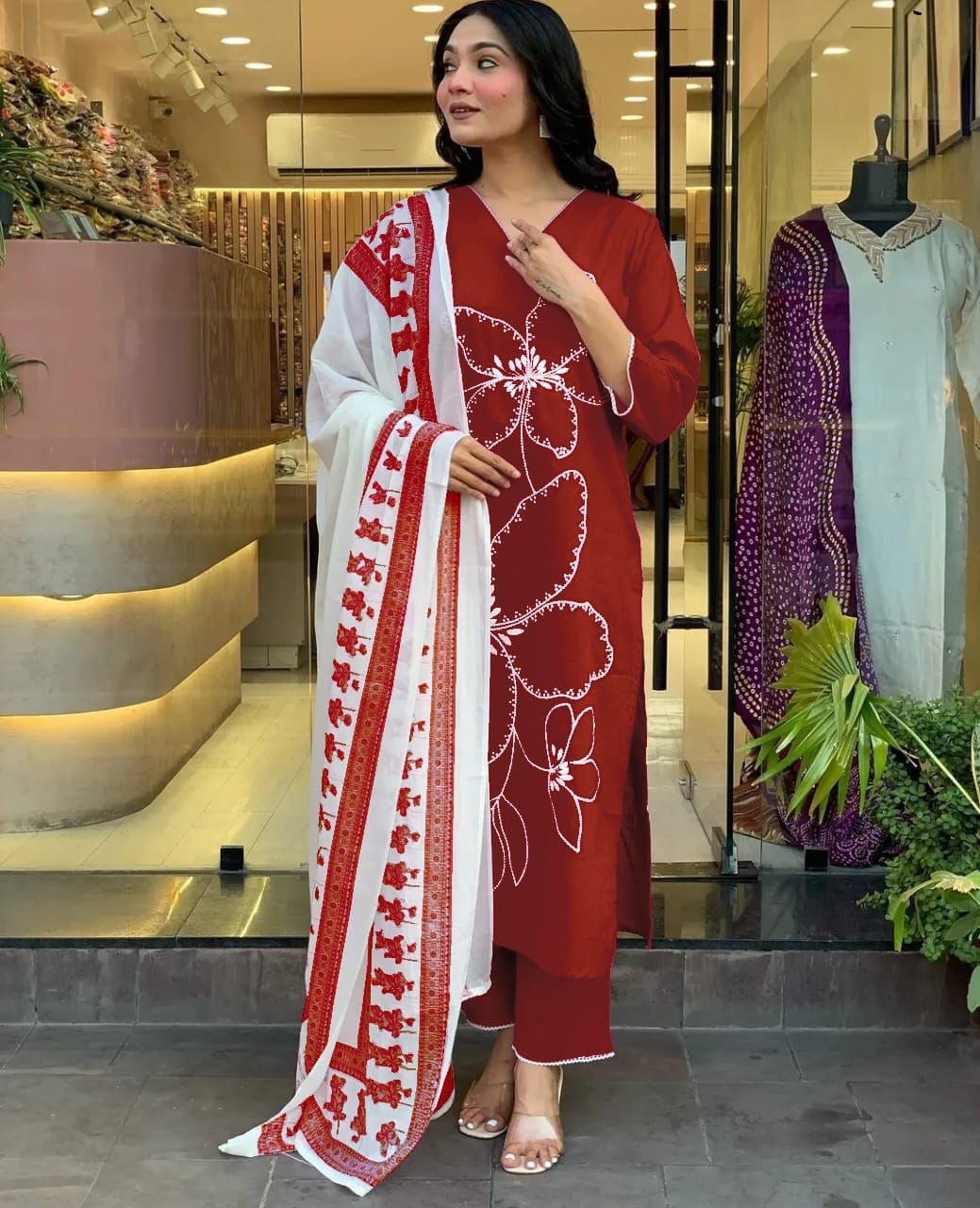 Elegant Kurta Pant Dupatta Set - 3 Colors